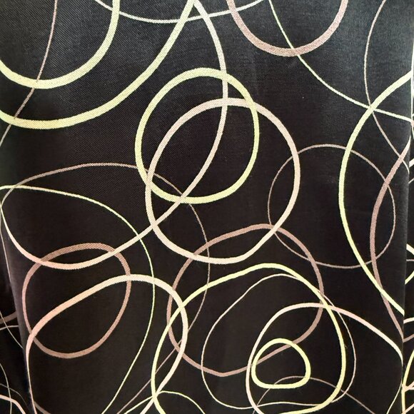 Vintage 00's Halter Dress Y2k Black Brown Circles by Harolds Size 6 Knee Length - Picture 8 of 10